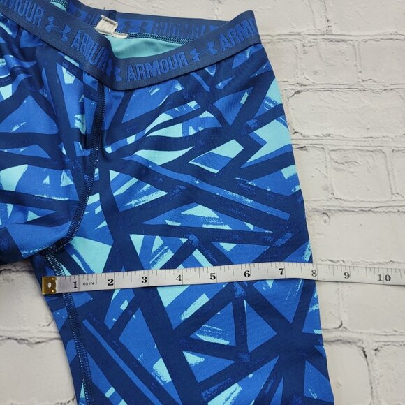 Under Armour woman’s blue printed workout leggings size S - Picture 9 of 10